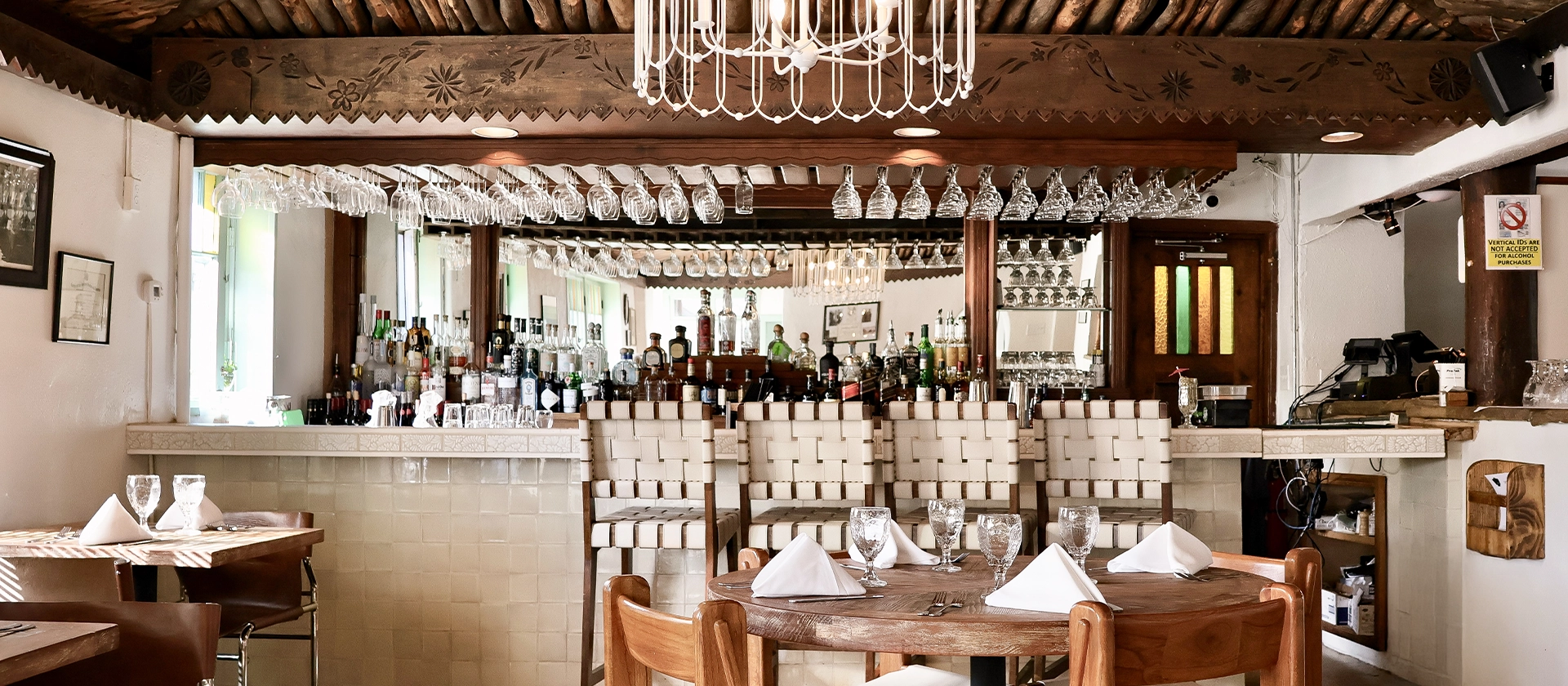 Bar inside of Doc Martin's Restaurant at Taos Inn