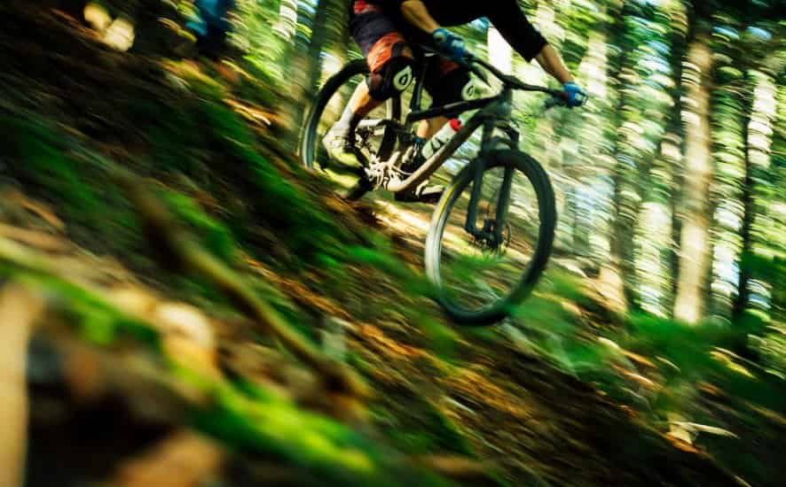 Down hill mountain biker
