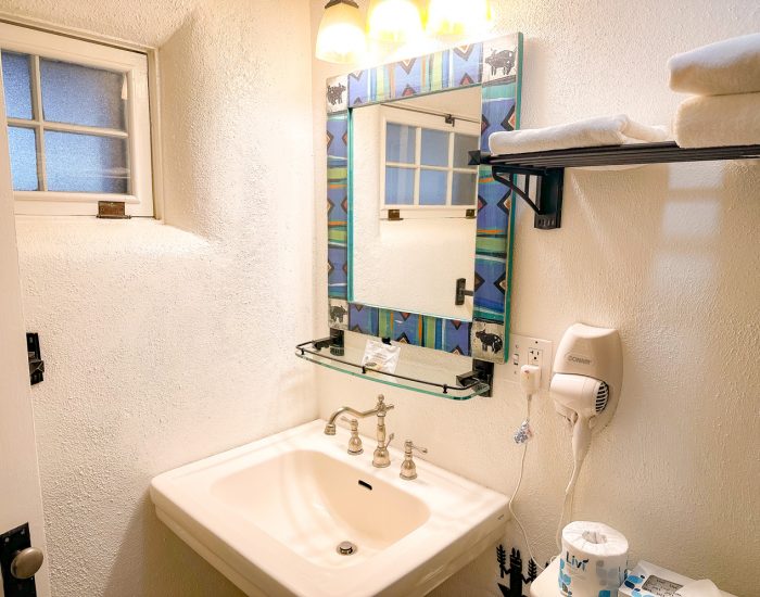 Sink and vanity in deluxe king bathroom